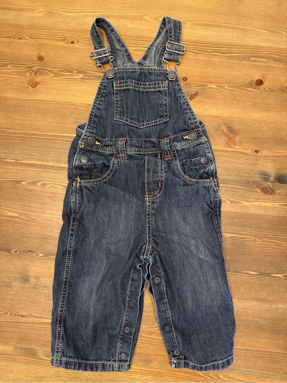 Old Navy Toddler Cargo Denim Overalls (12-18M)